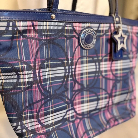 Coach Tartan Purple/Blue Plaid - Picture 4 of 10